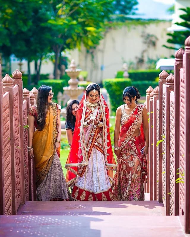 Sid Wedding Photos - Bride on Staircase